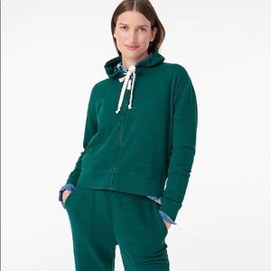 J. Crew Cropped Hoodie in Vintage Cotton Terry